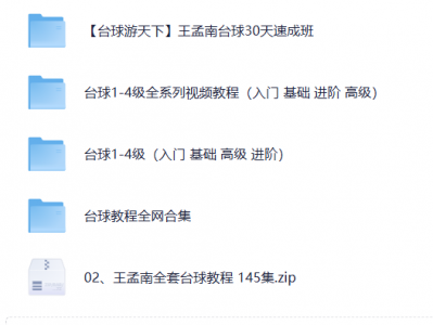 台球训练大全